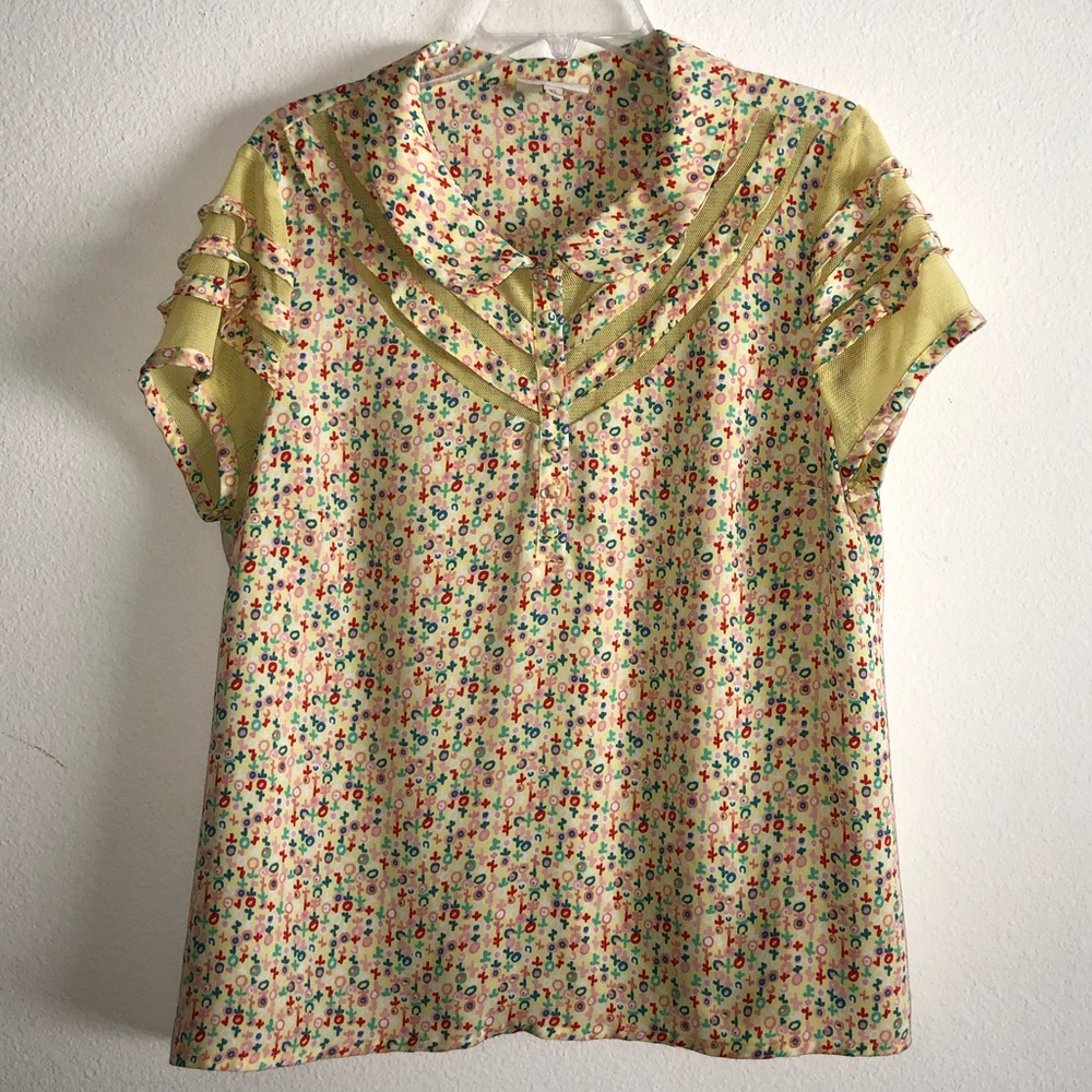 SALE ModCloth primary colors blouse